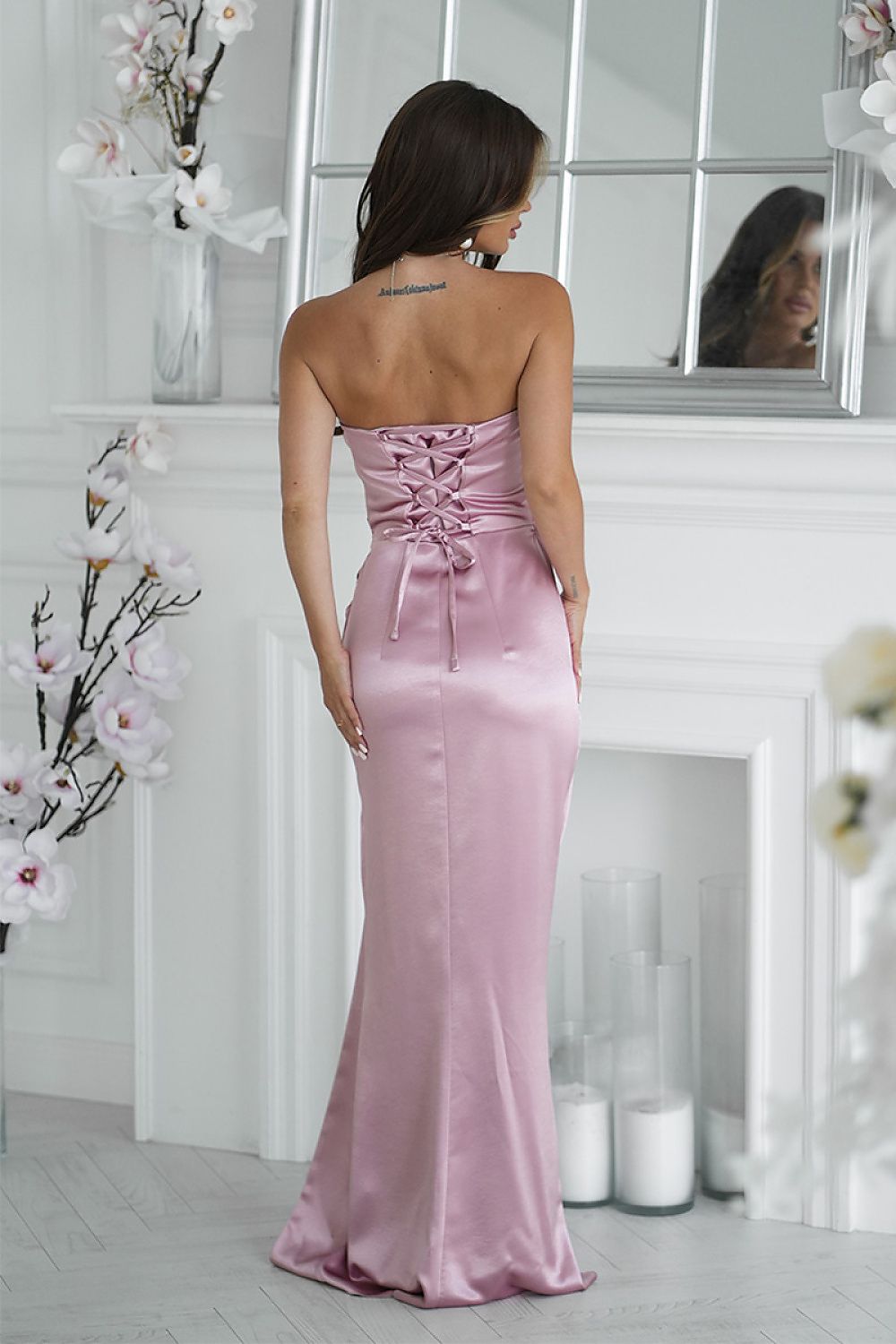  Long dress model 219711 Bicotone 