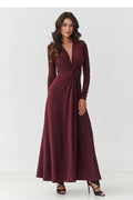  Langes Kleid model 232063 Makadamia 