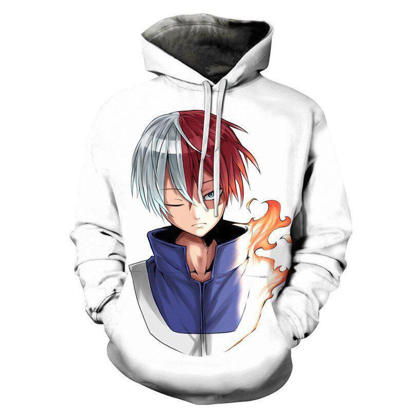 3D MHA Shoto Todoroki Hoodie-0