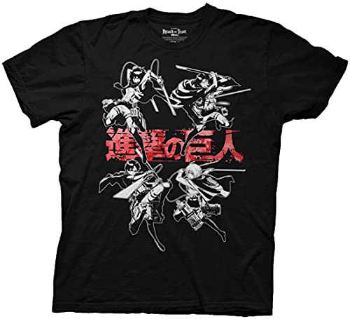 AOT Eren Yeager Group Short Sleeve T-Shirt-0