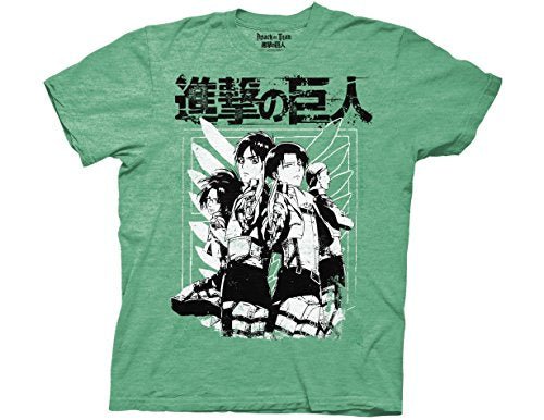 AOT Levi Ackerman Group Short Crew T-Shirt-0