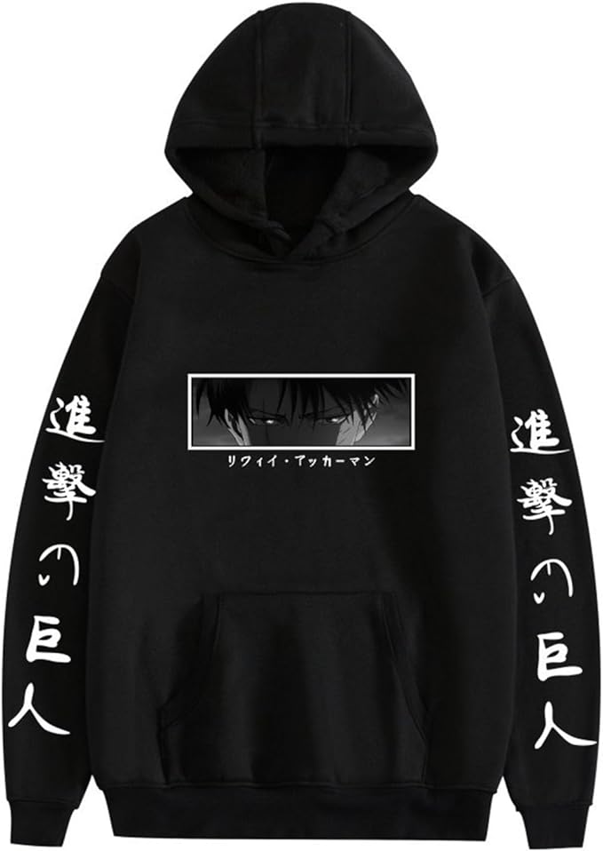 Attack on Titan Livaï Revenge Eyes Kanji Hoodie