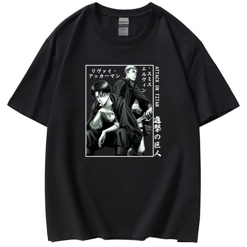 Attack on Titans Erwin X Levi Epic Pose T-Shirt-0