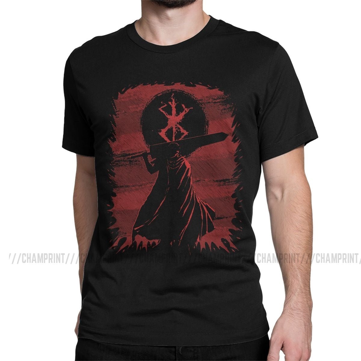 Black Swordsman Berserk T-Shirt-4