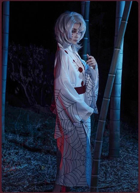 Demon Slayer Full Spider Rui Sister Cosplay Kimono-1