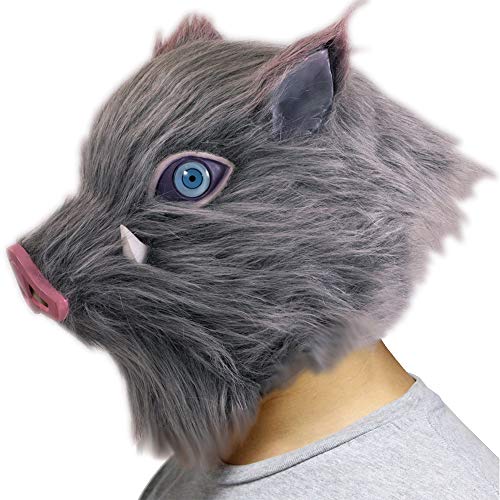 Demon Slayer Inosuke Rage Cosplay Inspired Mask-3