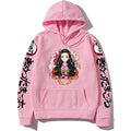 Demon Slayer Nezuko Kamado Pink Pose Hoodie-0