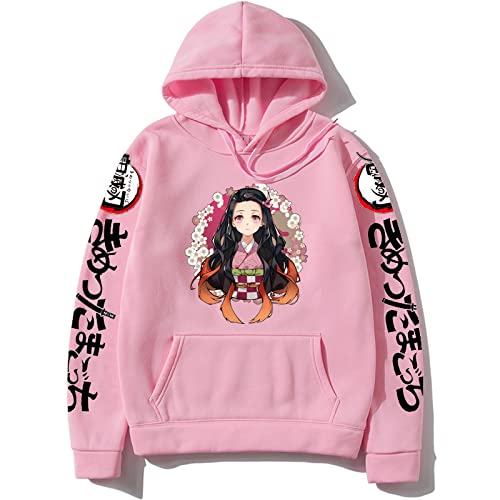 Demon Slayer Nezuko Kamado Pink Pose Hoodie-0