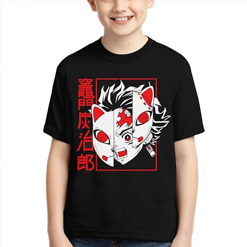 Demon Slayer Tanjiro Mask Fighting T-Shirt-0