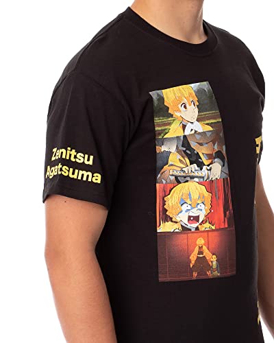Demon Slayer Zenitsu Agatsuma Panels Kanji T-Shirt-3