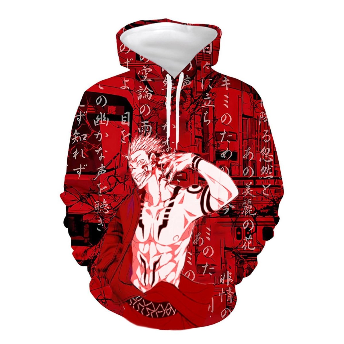 Jujutsu Kaisem Ryomen Sukuna Mantra Style 2 Hoodie-0