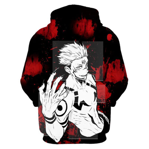 Anime Jujutsu Kaisen Hoodies – Sukuna Cotton Hoodie - King of Curses Anime Apparel-1