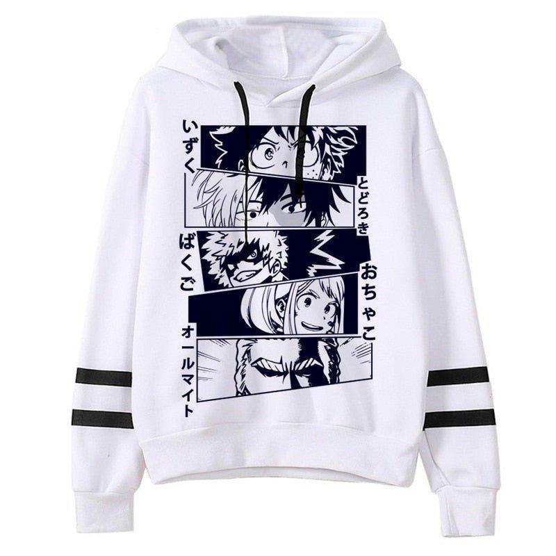 My Hero Academia Black White Hoodie Style 2