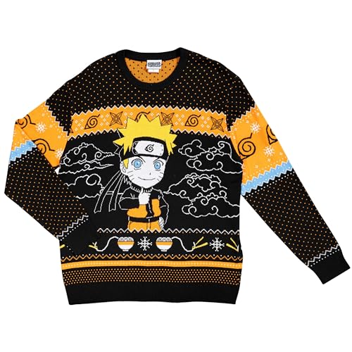 Naruto Chibi Ramen Holiday Snowflakes Christmas Sweater-4