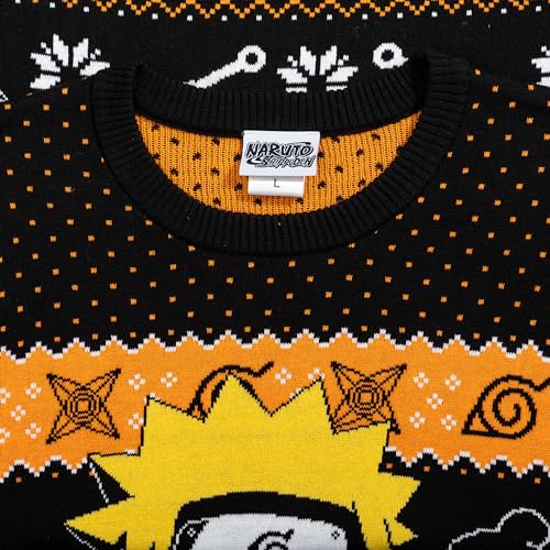 Naruto Chibi Ramen Holiday Snowflakes Christmas Sweater-2