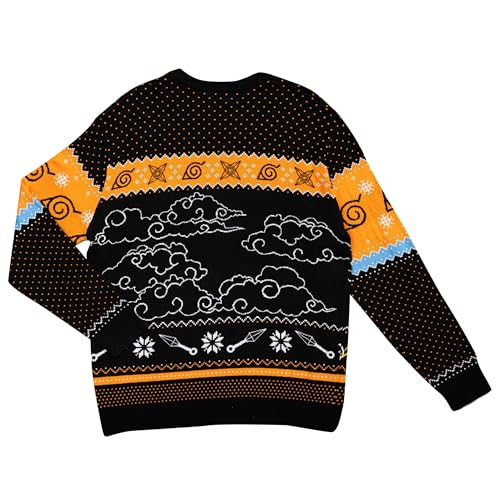 Naruto Chibi Ramen Holiday Snowflakes Christmas Sweater-3
