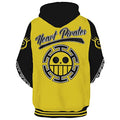 One Piece Heart Pirates Football Inspired Hoodie-0