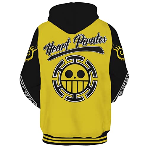 One Piece Heart Pirates Football Inspired Hoodie-0