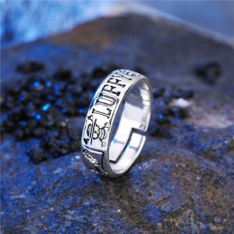 One Piece Luffy Silver Ring-0