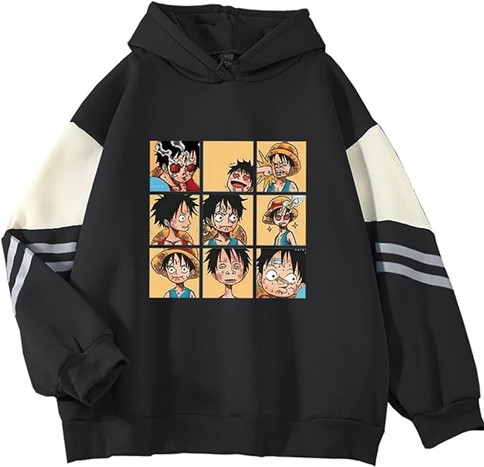 One Piece Monkey D Luffy Cartoon Style Hoodie