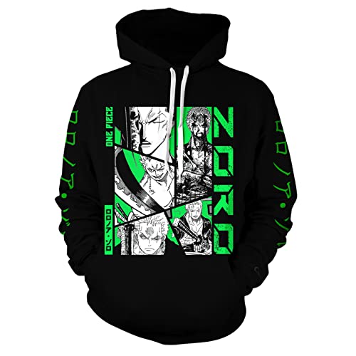 One Piece Roronoa Zoro Fight 1 Hoodie-0