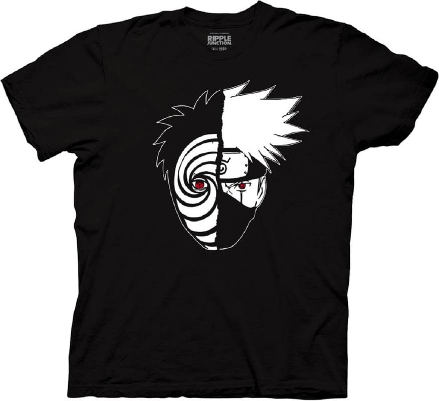 Naruto Shippuden Kakashi Split Obito Shirt-0